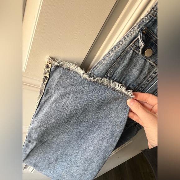 Anthropologie Pilcro The Lex Denim Jean Overalls Camo Animal size 25 women’s - Picture 8 of 12